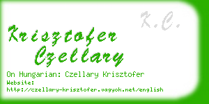 krisztofer czellary business card